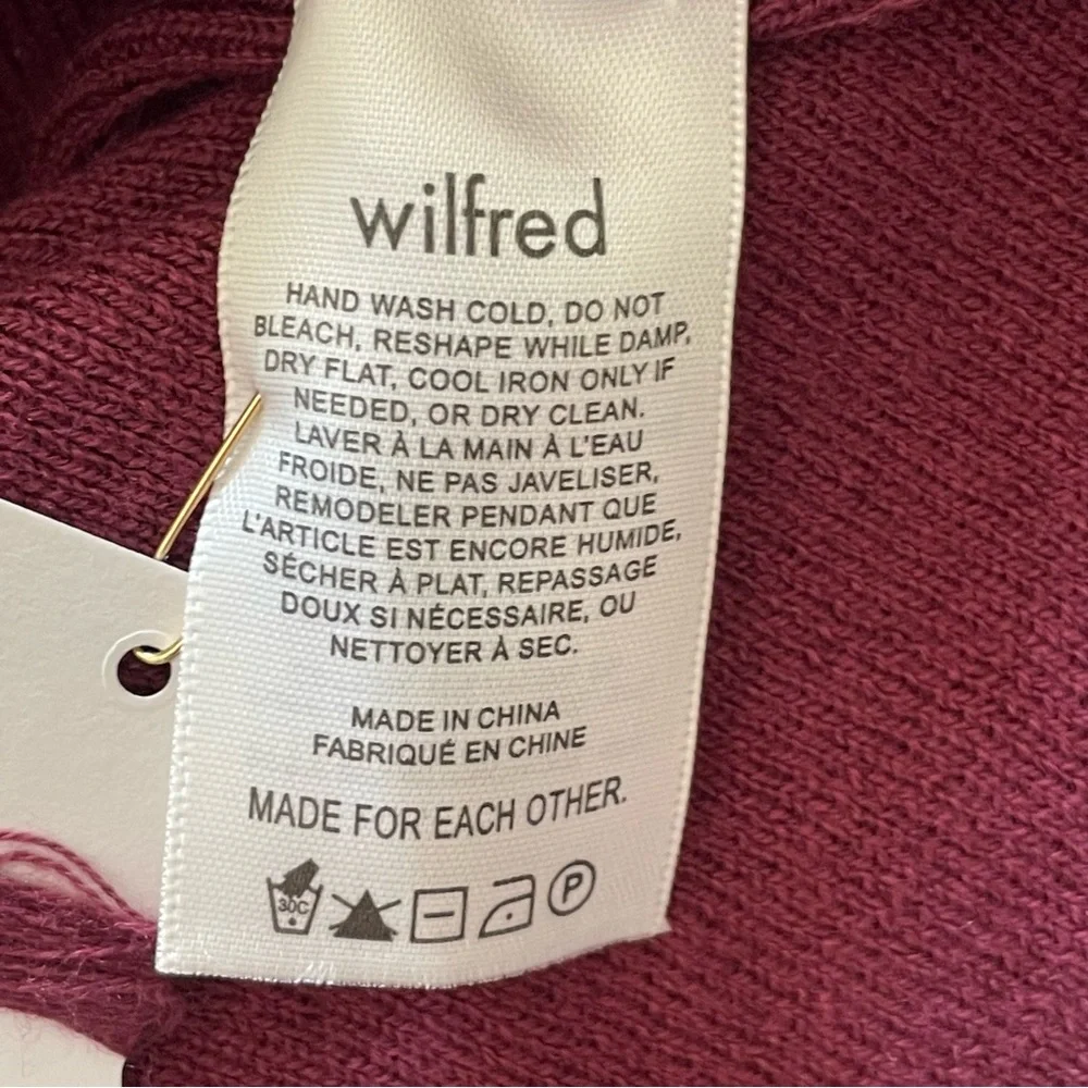Aritzia Wilfred Rebecca Frosted Plum Purple Knit Turtleneck Long Sleeve Dress - Picture 10 of 13